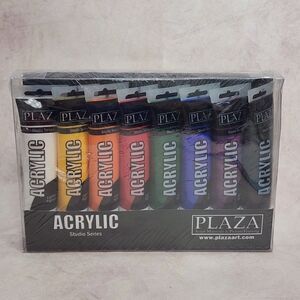 Plaza Art Acrylic Studio Series 75ml 8 Tube Set
